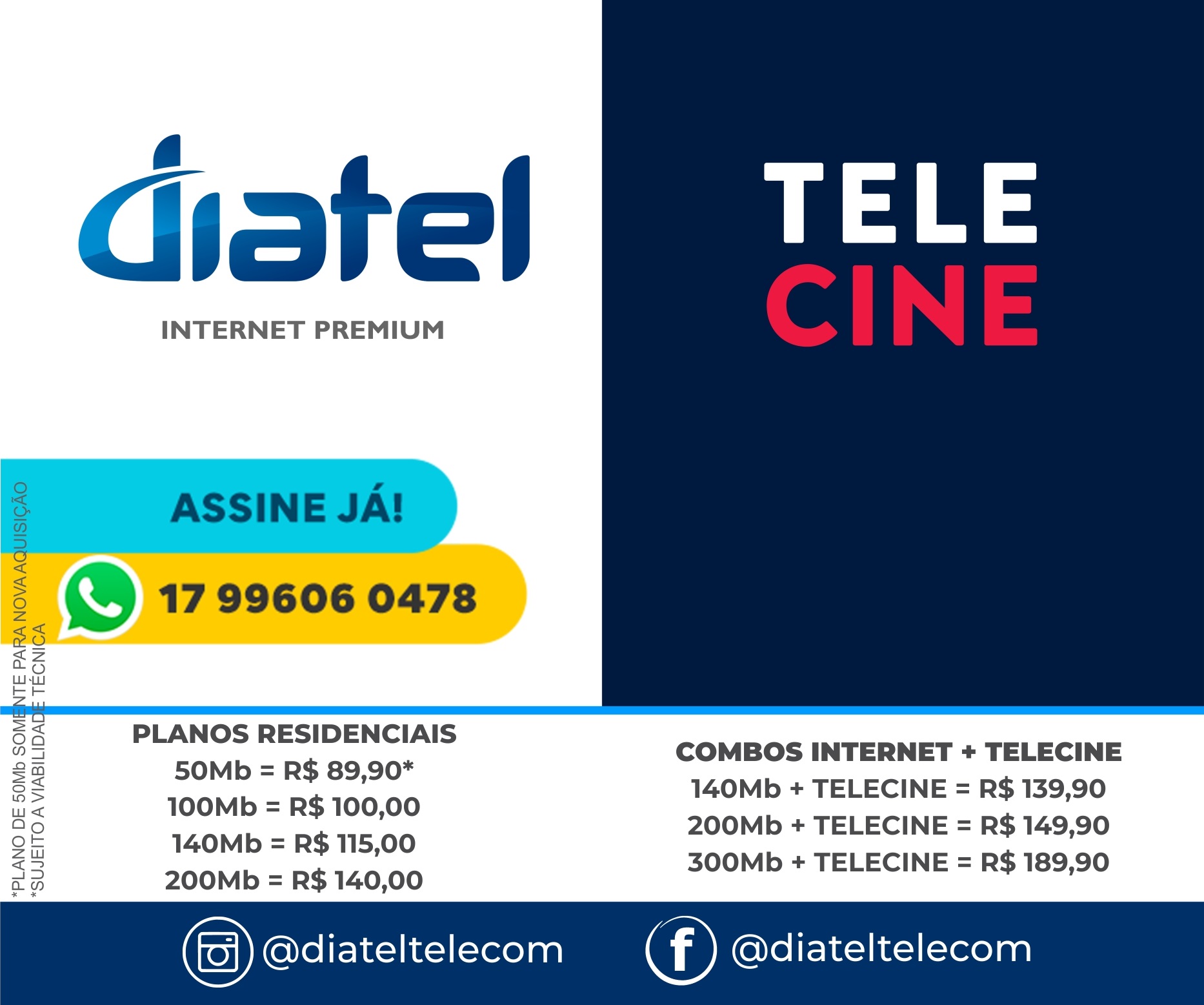 Diatel | Internet Premium e Telecine